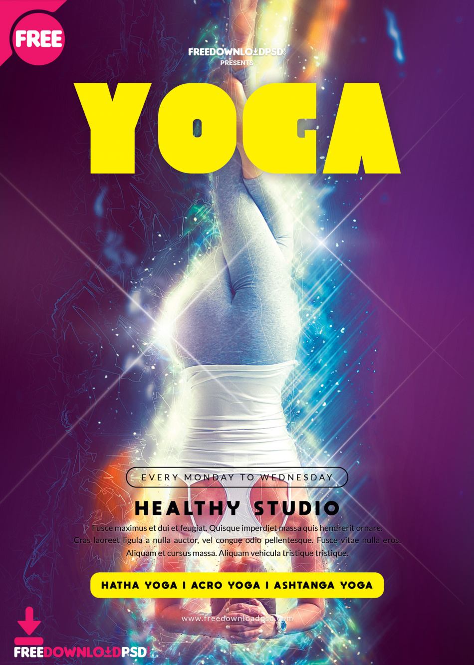 Free Yoga Flyer Template Psd Free Psd Templates