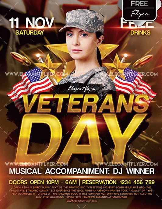 Printable Veterans Day Flyer Templates Free